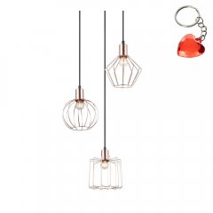 Lampa wisząca Gervais MDM-3345-3 BK + COP Italux