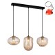 Lampa wisząca HATELLA PND-112038-3-BRO+AMB Italux