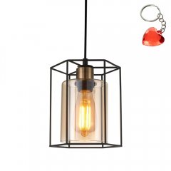 Lampa wisząca KALULA PND-78901-1-BK + AMB Italux