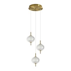 Lampa wisząca LED 12W CORADO PND-81418-3-BK-GD Italux