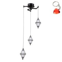Lampa wisząca LED 15W FUENTE PND-34395-3-BK Italux