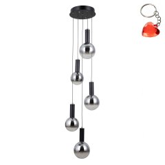 Lampa wisząca LED 25W STRELA PND-34378-5S-BK Italux