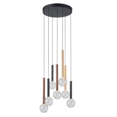 Lampa wisząca LED 28W ALINOS PND-24019-7A-BK Italux