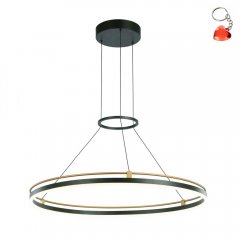 Lampa wisząca LED 28W MERLOT PND-54638R-28W-3K-BK-GD Italux