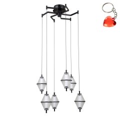 Lampa wisząca LED 30W FUENTE PND-34395-6-BK Italux