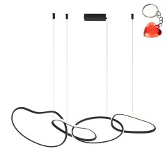 Lampa wisząca LED 60W FONTE PND-22412-S4-BK Italux