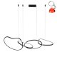 Lampa wisząca LED 60W FONTE PND-22412-S4-BK Italux