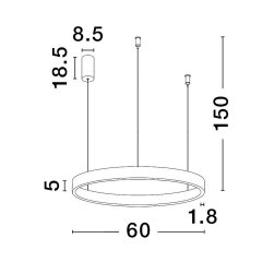 Lampa wisząca LED 77W BARI LE43252 Luces Exclusivas