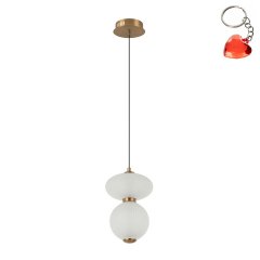 Lampa wisząca LED 8W NICO PND-8545-2-AB-WH Italux