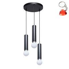 Lampa wisząca MACERA PND-33849-3R-BK Italux