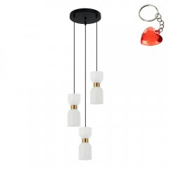 Lampa wisząca MONZA PND-57602-3-BK + BRO Italux