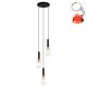 Lampa wisząca PEROLA PND-43363-3 BK+BR Italux