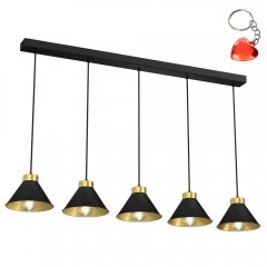 Lampa wisząca pięciopłomienna na listwie DEMET 629 Luminex