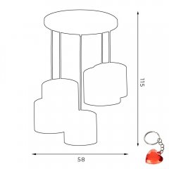 Lampa wisząca pięciopłomienna na okręgu ARDEN 3495 Luminex