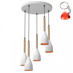 Lampa wisząca pięciopłomienna na okręgu MUZA 9014 Luminex