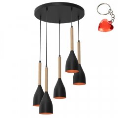 Lampa wisząca pięciopłomienna na okręgu MUZA 9016 Luminex