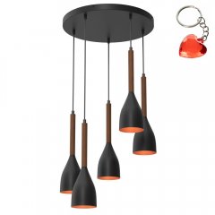 Lampa wisząca pięciopłomienna na okręgu MUZA 9018 Luminex