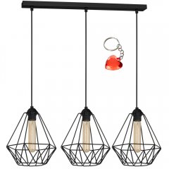 Lampa wisząca potrójna na listwie BASKET NEW 8063 Luminex