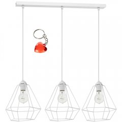 Lampa wisząca potrójna na listwie druciak ALMA 8963 Luminex