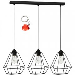 Lampa wisząca potrójna na listwie druciak ALMA 8968 Luminex