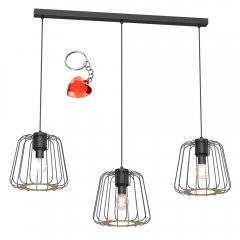 Lampa wisząca potrójna na listwie druciak TRAD 9726 Luminex