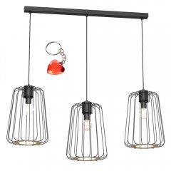 Lampa wisząca potrójna na listwie druciak TRAD 9729 Luminex