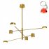Lampa wisząca Remdal PND-16374-6 COP GD Italux