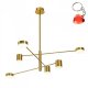 Lampa wisząca Remdal PND-16374-6 COP GD Italux
