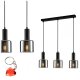 Lampa wisząca SANTIA PND-65342-3-BK+SG Italux