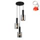 Lampa wisząca Sardo PND-5581-3A-BK+SG Italux