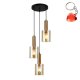 Lampa wisząca Sardo PND-5581-3A-BRO+AMB Italux