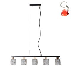 Lampa wisząca SIMONA PND-40814-5-BK-HBR Italux