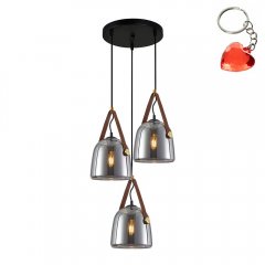 Lampa wisząca SOLTA PND-24342-3A-BK-SG Italux