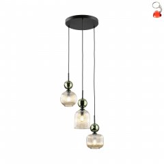 Lampa wisząca SOPHIA GREEN COGNAC 11148 TK Lighting