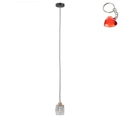 Lampa wisząca TORNO PND-40813-1-BK-HBR Italux