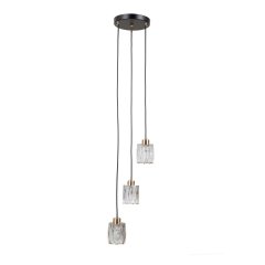 Lampa wisząca TORNO PND-40813-3R-BK-HBR Italux