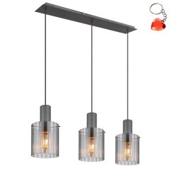 Lampa wisząca z kloszami ryflowanymi TULIVAR 15904-3H Globo