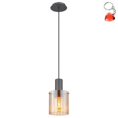 Lampa wisząca z kloszem ryflowanym TULIVAR 15904HA Globo