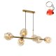 Lampa wisząca Złota BORGO PND-30843-6 GD+AMB Italux