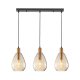 Lampa wisząca Zulo PND-27812-3-BRO-AMB Italux
