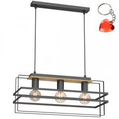 Metalowa lampa wisząca 3-punktowa KORTEZ 4454 Luminex
