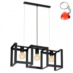 Metalowa lampa wisząca 3-punktowa nad stół KARTEL 844 Luminex