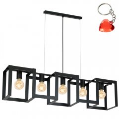 Metalowa lampa wisząca 5-punktowa nad stół KARTEL 845 Luminex