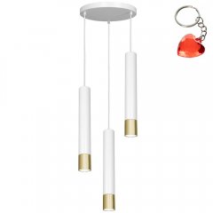 Potrójna biała lampa wisząca tuby na okręgu NEST 1564 Luminex