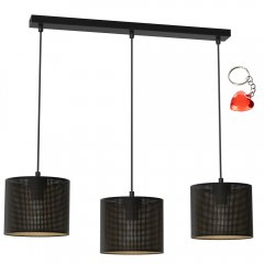 Potrójna lampa wisząca ażurowa na listwie LOFT SHADE 5253 Luminex