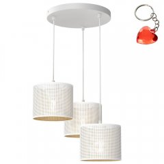 Potrójna lampa wisząca ażurowa na okręgu LOFT SHADE 5268 Luminex