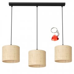Potrójna lampa wisząca na listwie RATTAN 5281 Luminex