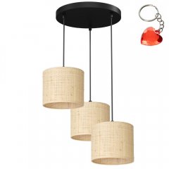Potrójna lampa wisząca na okręgu RATTAN 5282 Luminex