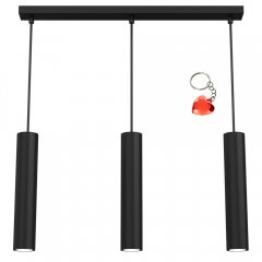 Potrójna lampa wisząca tuby na listwie RAITO 95 Luminex