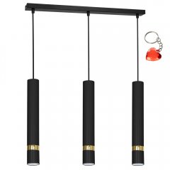 Potrójna lampa wisząca tuby na listwie RENO 1555 Luminex